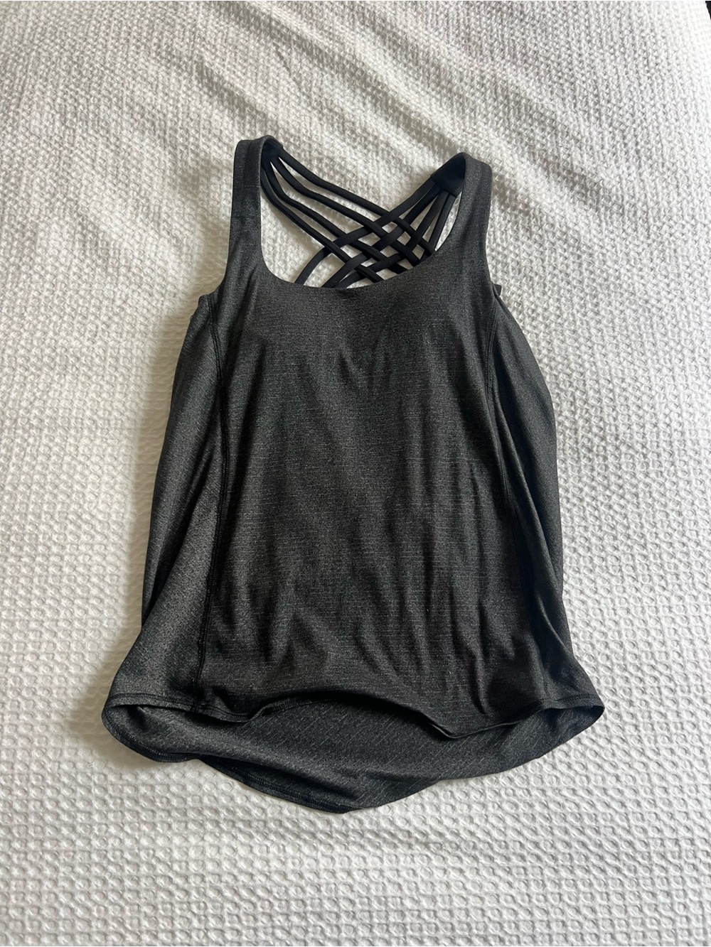 lululemon athletica Black Crisscross Back Tank Top
